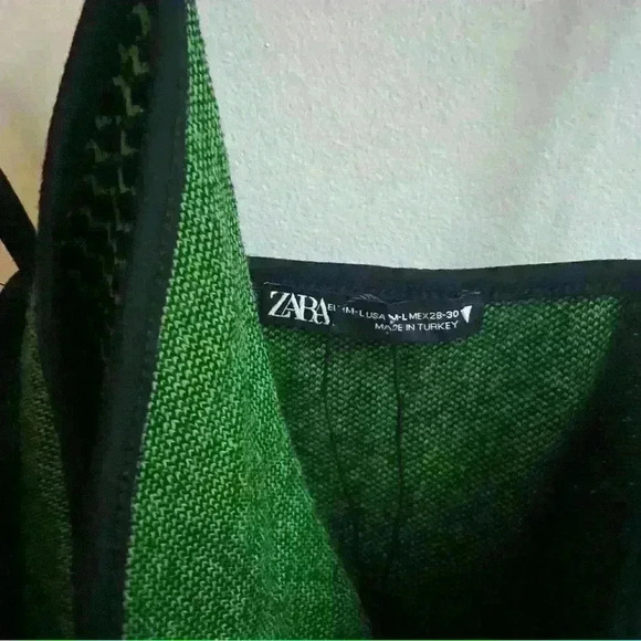 Zara Jacquard Cross  Halter Top Size L - Picture 5 of 7